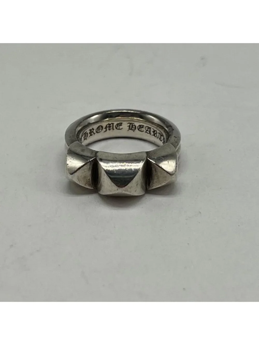 Chrome Hearts Waxed Punk Ring Silver